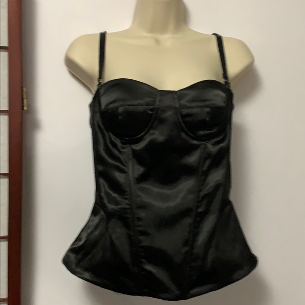 BLAQUE LABEL OPEN ZIPPER CORSET TOP Size M